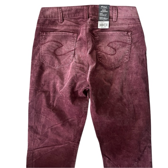 NWT Silver Jeans Mauve/Light Burgundy Suki Corduroy Jegging Size 28 Reg. $78 - Picture 9 of 11